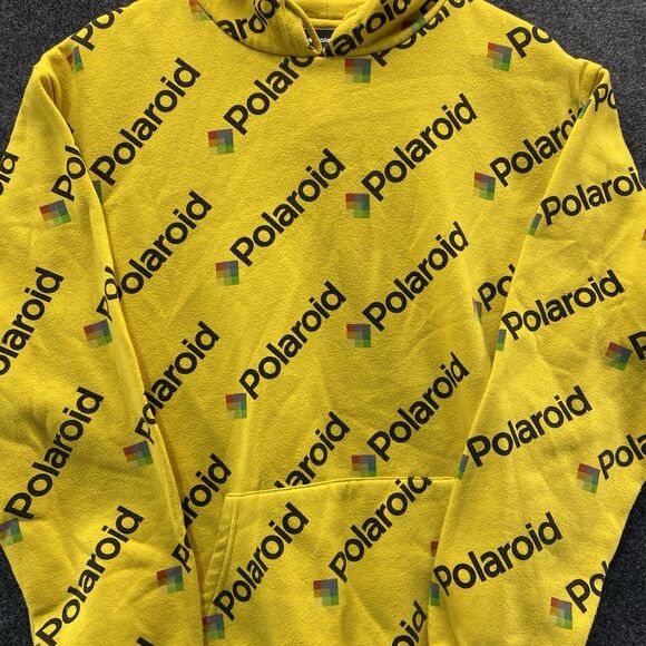 Polaroid Hoodie Sweatshirt Pullover Printed All Over Spellout Camera - Picture 3 of 8
